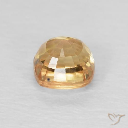 Sapphire Gemstone in 4.4 x 4.4 mm Size for Sale, Sapphire Stone in Golden Color