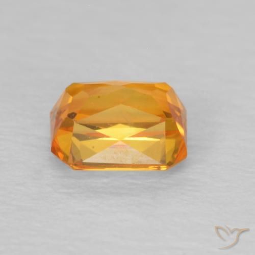 Sapphire Gemstone in 5 x 4 mm (calibrated) Size for Sale, Sapphire Stone in Medium Orange Color