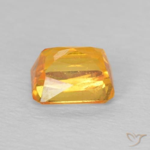 Sapphire Gemstone in 5.1 x 3.8 mm Size for Sale, Sapphire Stone in Medium Orange Color