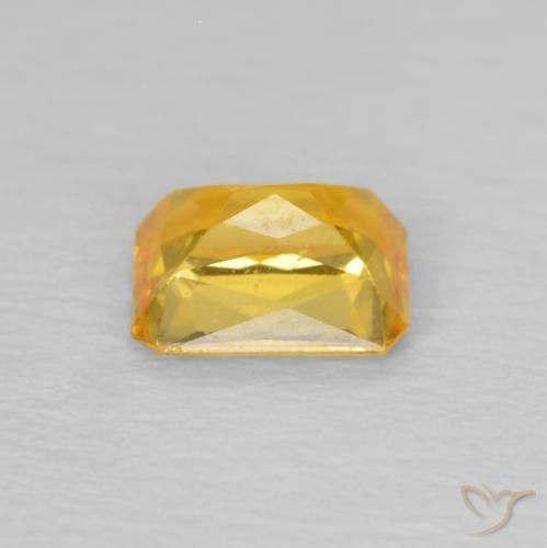 Sapphire Gemstone in 4.7 x 3.8 mm Size for Sale, Sapphire Stone in Golden Color