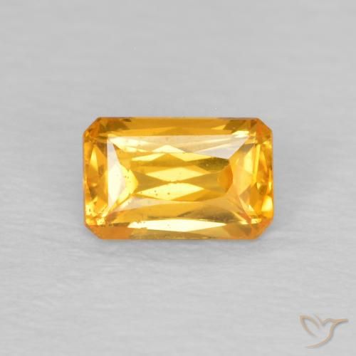 0.40ct Natural Dark Golden Sapphire, Emerald Cut, VS