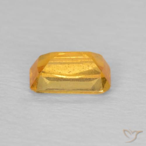 Sapphire Gemstone in 5.1 x 3.1 mm Size for Sale, Sapphire Stone in Orange-Gold Color