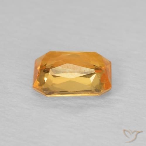 Sapphire Gemstone in 5 x 4 mm (calibrated) Size for Sale, Sapphire Stone in Orange-Gold Color