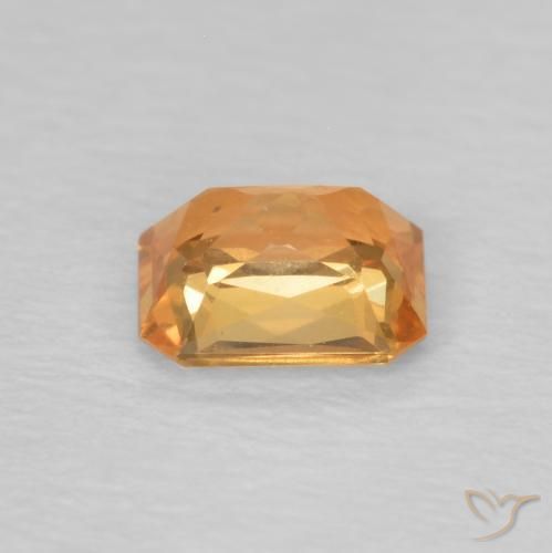 Sapphire Gemstone in 5 x 4 mm (calibrated) Size for Sale, Sapphire Stone in Tangerine Color