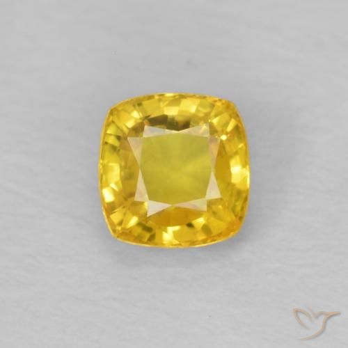 0.49ct Natural Honey Yellow Sapphire, Cushion, VS