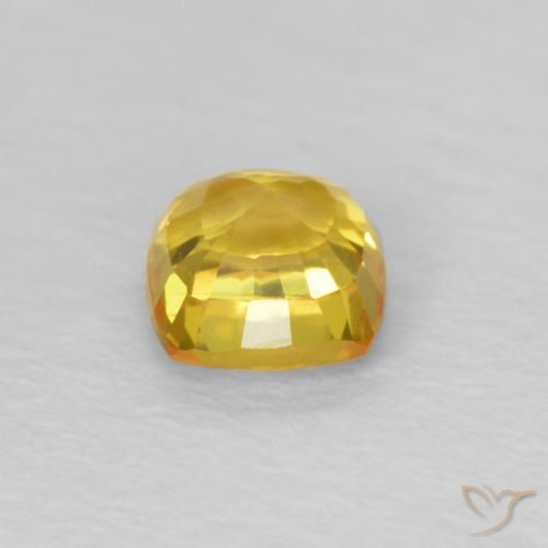 Sapphire Gemstone in 4 x 4 mm (calibrated) Size for Sale, Sapphire Stone in Honey Yellow Color