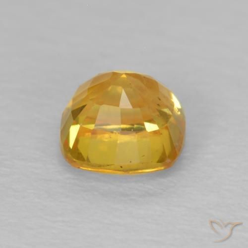 Sapphire Gemstone in 4.7 x 4.6 mm Size for Sale, Sapphire Stone in Medium Golden Color