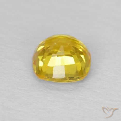Sapphire Gemstone in 4.5 x 4.5 mm Size for Sale, Sapphire Stone in Light Honey Yellow Color