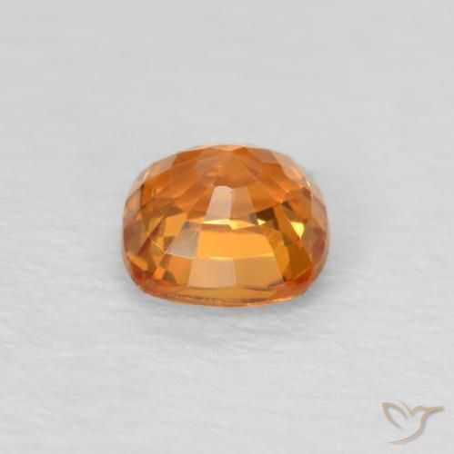 Sapphire Gemstone in 4.3 x 4.2 mm Size for Sale, Sapphire Stone in Bright Orange Color