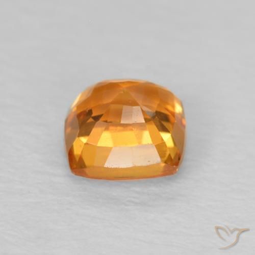 Sapphire Gemstone in 4.4 x 4.4 mm Size for Sale, Sapphire Stone in Bright Orange Color
