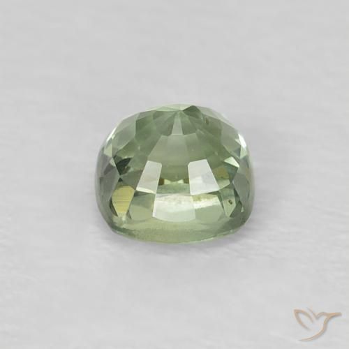 Sapphire Gemstone in 4.3 x 4.2 mm Size for Sale, Sapphire Stone in Pale Green Color