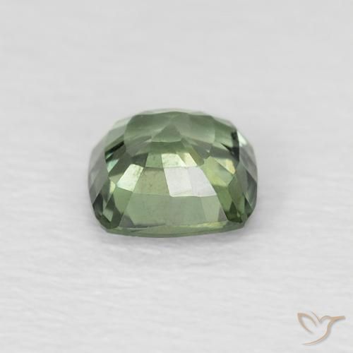 Sapphire Gemstone in 4.5 x 4.5 mm Size for Sale, Sapphire Stone in Medium Light Green Color