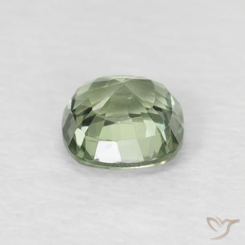 Sapphire Gemstone in 4.6 x 4.6 mm Size for Sale, Sapphire Stone in Light Forest Green Color