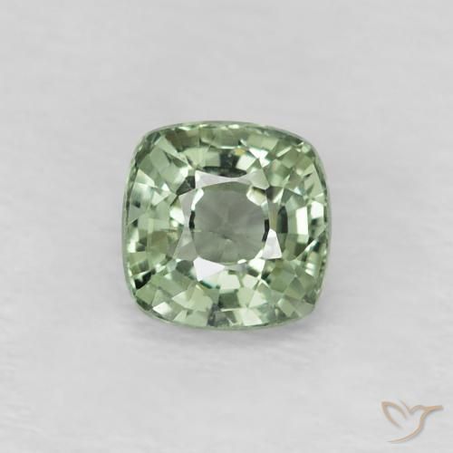 0.54ct Natural Forest Green Sapphire, Cushion, VS