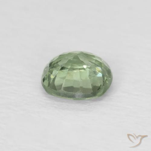 Sapphire Gemstone in 4.3 x 4.3 mm Size for Sale, Sapphire Stone in Pale Green Color