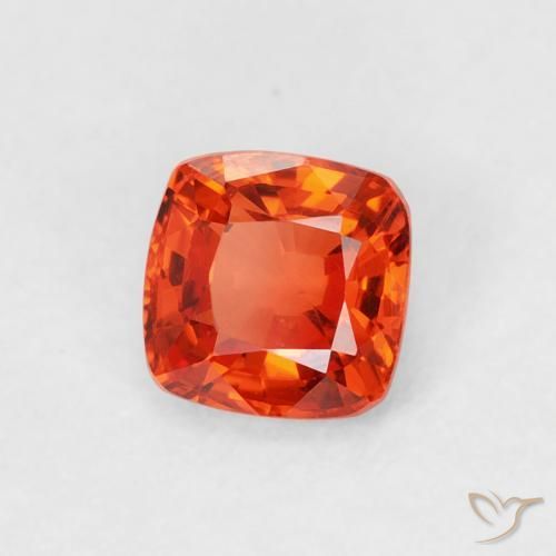 0.56 ct Red Sapphire Stone, Natural Sapphire in Cushion-Cut Shape for Sale