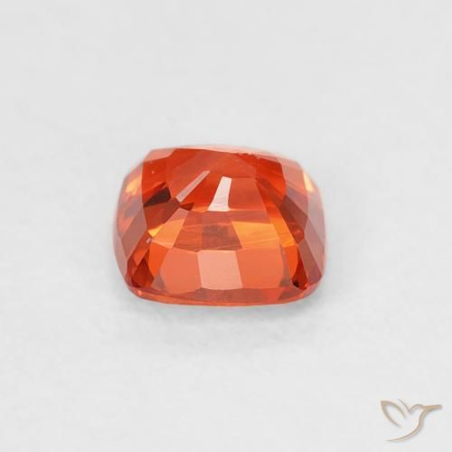 Sapphire Gemstone in 4.4 x 4.4 mm Size for Sale, Sapphire Stone in Reddish Orange Color