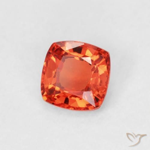 0.45 ct Red Sapphire Stone, Natural Sapphire in Cushion-Cut Shape for Sale