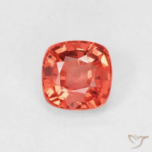 0.52ct Natural Bright Crimson Red Sapphire, Cushion, VVS-VS