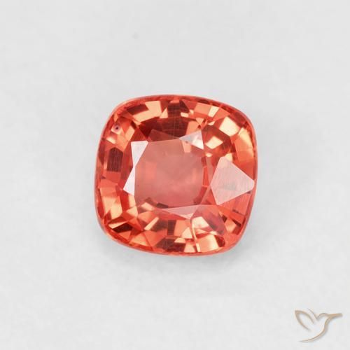 0.52 ct Red Sapphire Stone, Natural Sapphire in Cushion-Cut Shape for Sale