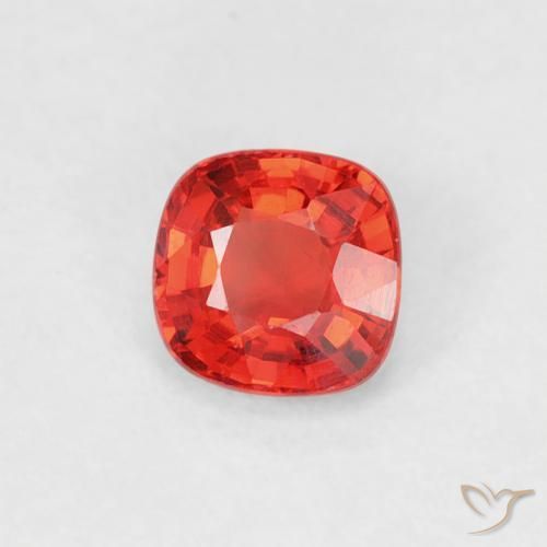 0.45 ct Red Sapphire Stone, Natural Sapphire in Cushion-Cut Shape for Sale