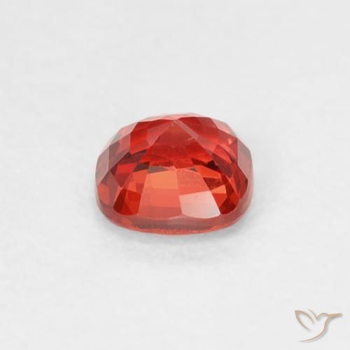 Sapphire Gemstone in 4.2 x 4.2 mm Size for Sale, Sapphire Stone in Bright Crimson Red-Orange Color