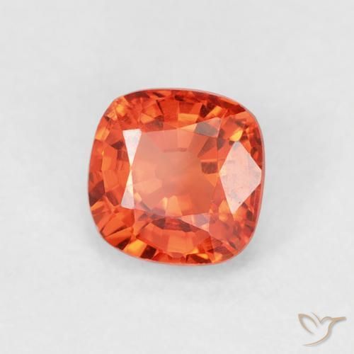 0.58 ct Red Sapphire Stone, Natural Sapphire in Cushion-Cut Shape for Sale