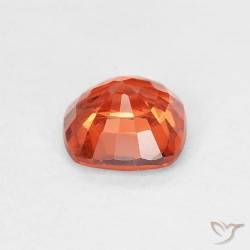 Sapphire Gemstone in 4.6 x 4.6 mm Size for Sale, Sapphire Stone in Reddish Orange Color
