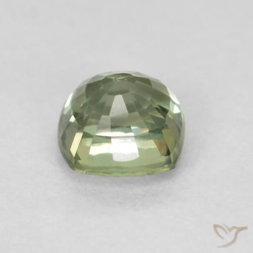 Sapphire Gemstone in 4.4 x 4.4 mm Size for Sale, Sapphire Stone in Light Green Color