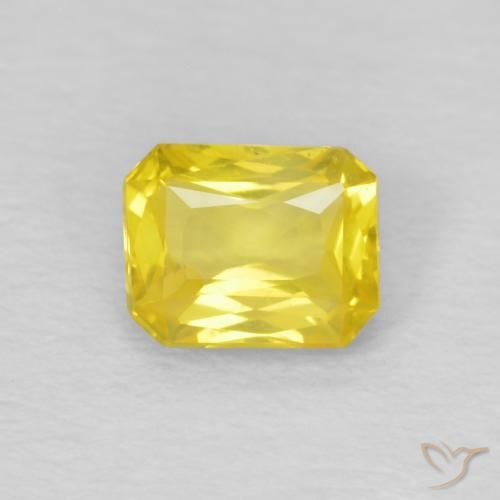 0.46ct Natural Bumblebee Yellow Sapphire, Emerald Cut, VVS