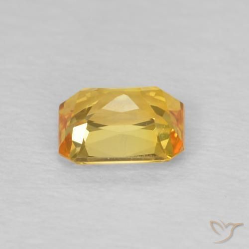 Sapphire Gemstone in 5 x 4 mm (calibrated) Size for Sale, Sapphire Stone in Golden Color