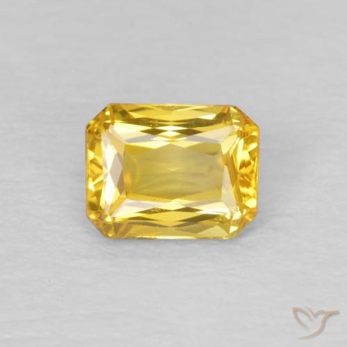 0.52 ct Golden Sapphire Gemstone, Sapphire Gem in Octagon / Scissor Cut Shape for Sale.
