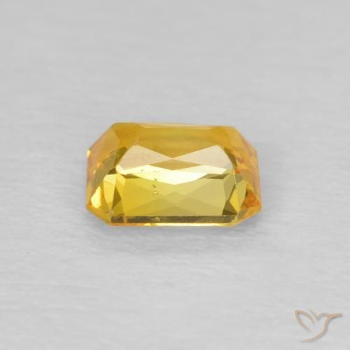 Sapphire Gemstone in 5 x 3.8 mm Size for Sale, Sapphire Stone in Golden Color