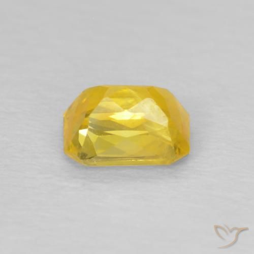 Sapphire Gemstone in 5 x 4 mm (calibrated) Size for Sale, Sapphire Stone in Medium Yellow Color