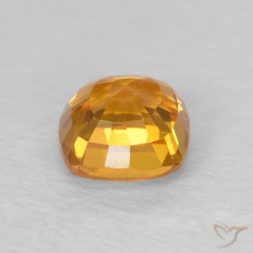 Sapphire Gemstone in 4.6 x 4.5 mm Size for Sale, Sapphire Stone in Medium Orange Color