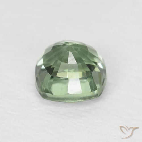 Sapphire Gemstone in 4.7 x 4.6 mm Size for Sale, Sapphire Stone in Light Forest Green Color