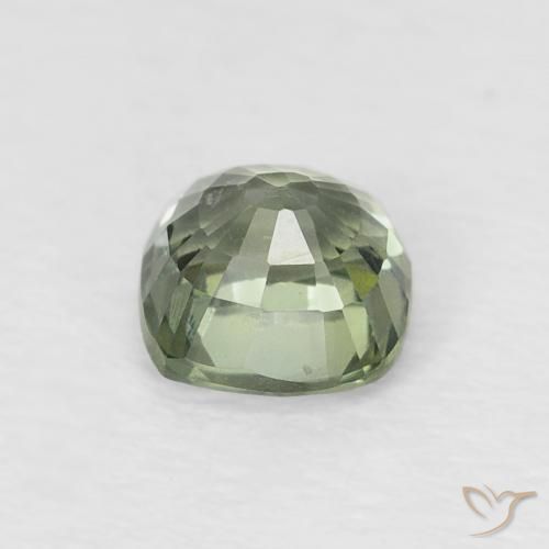 Sapphire Gemstone in 4.6 x 4.6 mm Size for Sale, Sapphire Stone in Light Forest Green Color