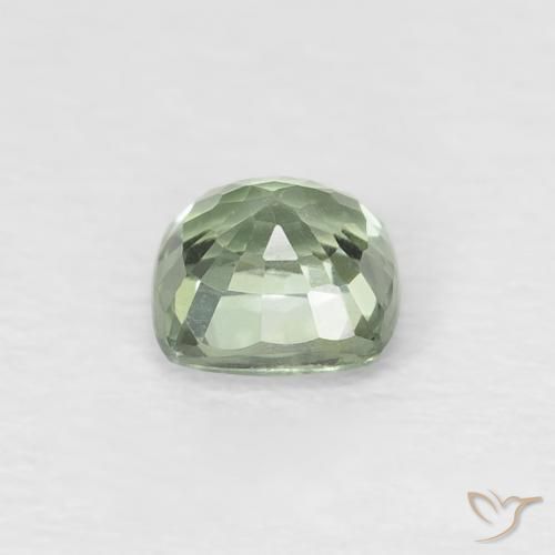 Sapphire Gemstone in 4 x 4 mm (calibrated) Size for Sale, Sapphire Stone in Very Light Green Color