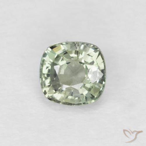 0.44ct Natural Yellow Green Sapphire, Cushion, VVS-VS