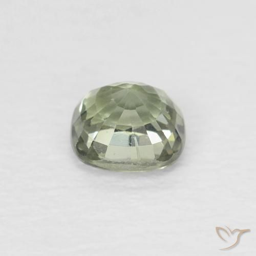 Sapphire Gemstone in 4.2 x 4 mm Size for Sale, Sapphire Stone in Yellow Green Color