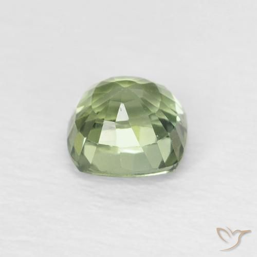 Sapphire Gemstone in 4.5 x 4.5 mm Size for Sale, Sapphire Stone in Earthy Green Color