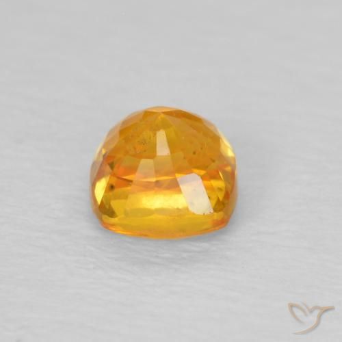 Sapphire Gemstone in 4 x 4 mm (calibrated) Size for Sale, Sapphire Stone in Medium Orange Color