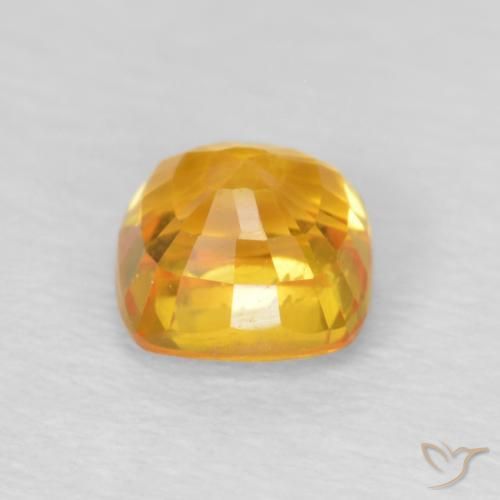 Sapphire Gemstone in 4.7 x 4.7 mm Size for Sale, Sapphire Stone in Medium Orange Color