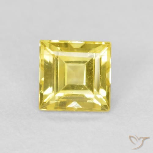 0.51ct Natural Brownish Yellow Sapphire, Square, VVS-VS