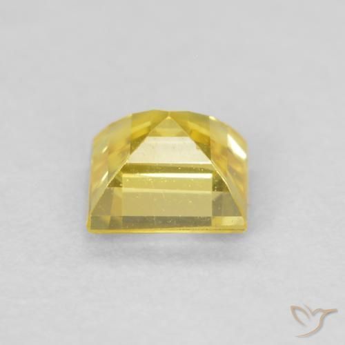 Sapphire Gemstone in 4 x 4 mm (calibrated) Size for Sale, Sapphire Stone in Brownish Yellow Color