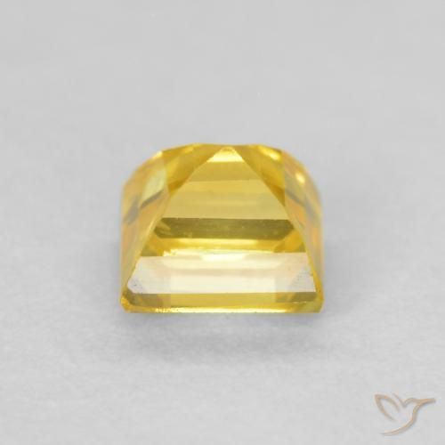 Sapphire Gemstone in 4 x 4 mm (calibrated) Size for Sale, Sapphire Stone in Medium Yellow Color