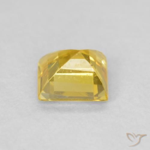 Sapphire Gemstone in 4.2 x 4.2 mm Size for Sale, Sapphire Stone in Honey Yellow Color