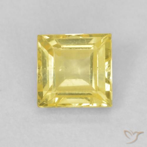0.57ct Natural Bumblebee Yellow Sapphire, Square, VVS-VS