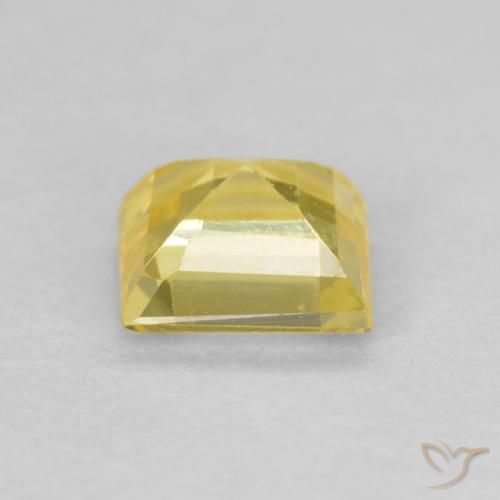 Sapphire Gemstone in 4.5 x 4.4 mm Size for Sale, Sapphire Stone in Bumblebee Yellow Color