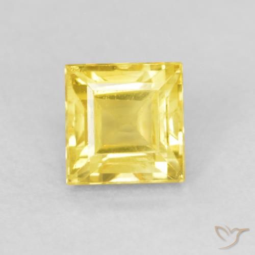 0.63ct Natural Honey Yellow Sapphire, Square, VS